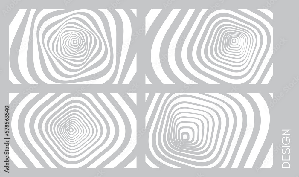 Abstract squares within squares. Optic art illustration. Black and white design. 3d vector patter for brochure, poster, presentation, flyer or banner. Abstract squares within squares. Optic art illustration. Black and white design. 3d vector patter for brochure, poster, presentation, flyer or banner.