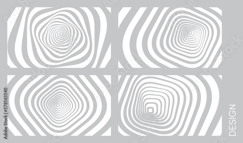 Fototapeta Naklejka Na Ścianę i Meble -  Abstract squares within squares. Optic art illustration. Black and white design. 3d vector patter for brochure, poster, presentation, flyer or banner.
