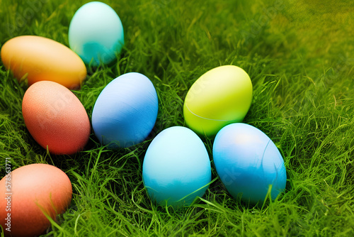 Hunting for Easter Treasures: A Collection of Colorful Eggs