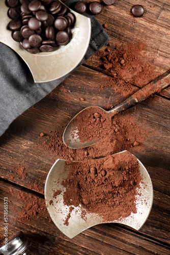 bowl of cocoa powder