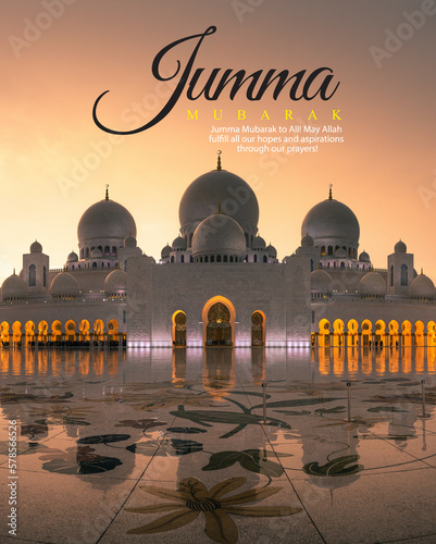Fotografie Jumma Mubarak (translation: blessed friday) Islamic Post