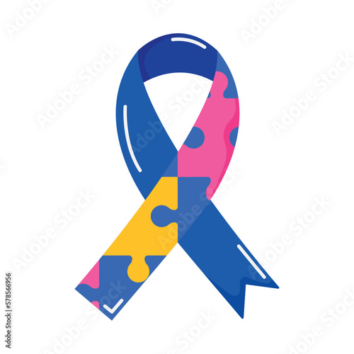 autism day puzzle ribbon