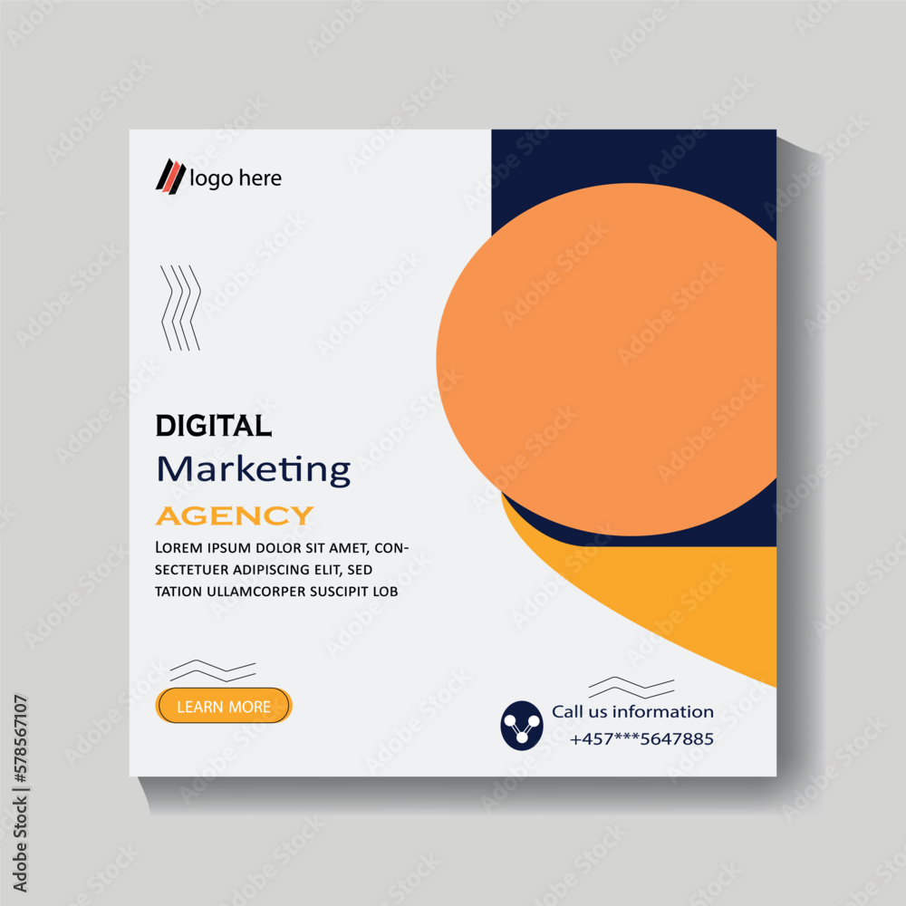 Fototapeta premium social media design digital marketign agency