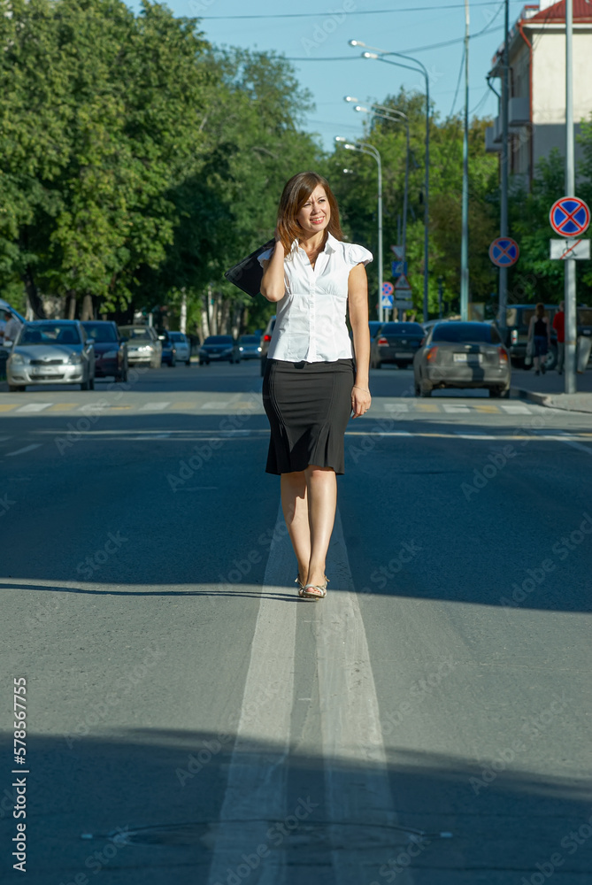 Fototapeta premium Way of businesswoman