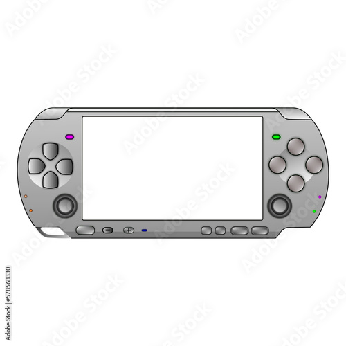 portable gaming console blank display