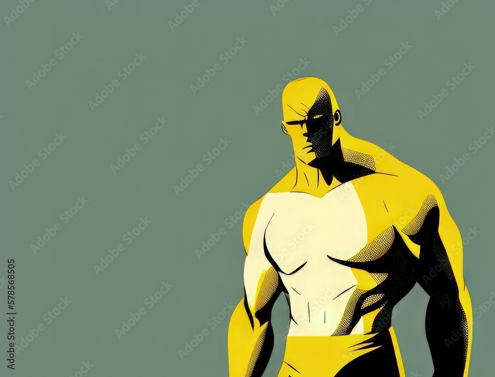 An isolated figure embodying the strength of character in the face of societal deviance. Art concept. AI generation.