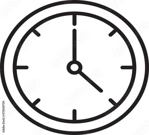 clock icon black and white