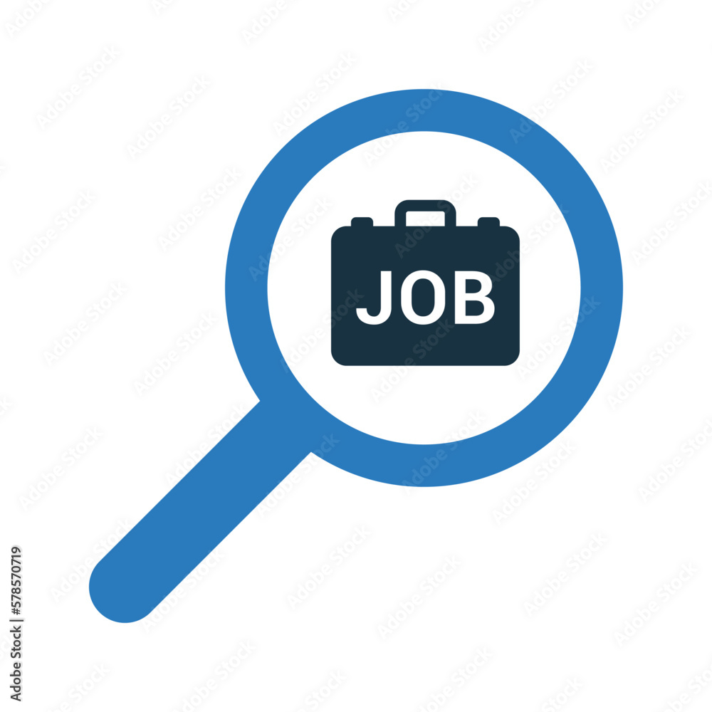 Job Search icon. Simple vector graphics. Job Search icon. Simple vector graphics.