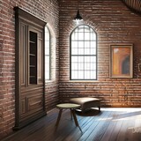 A room with an exposed brick wall1, Generative AI