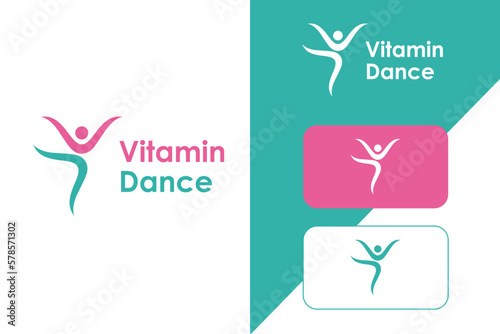 Health Logo Design Art. Can be used for beauty athletes, gymnastics, sports, spas, yoga, cosmetic and health care products.