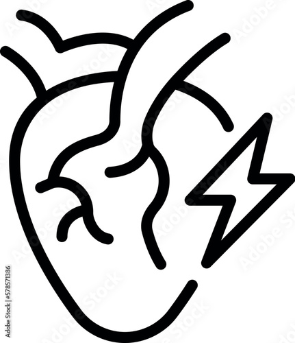 Heart disease icon outline vector. Cardiac surgery. Clinic care