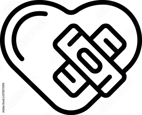 Heart surgery icon outline vector. Cardiac treatment. Care surgeon