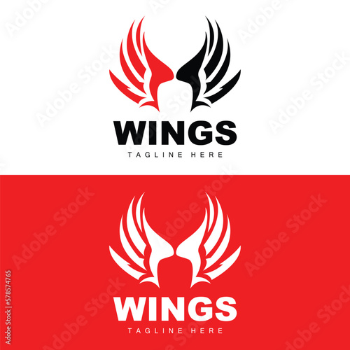 Wings Logo  Phoenix Logo  Bird Wing Vector  Template Illustration  Wing Brand Design