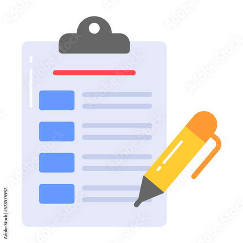 Trendy vector design of survey list, easy to use icon