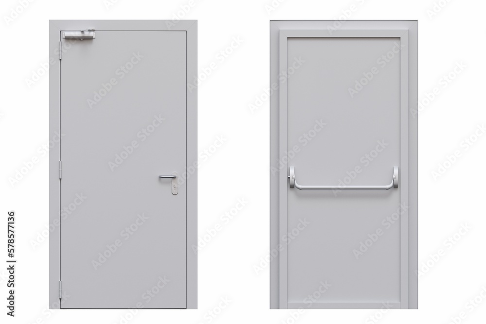 interior doors isolated on white background, interior furniture, 3D illustration, cg render interior doors isolated on white background, interior furniture, 3D illustration, cg render
