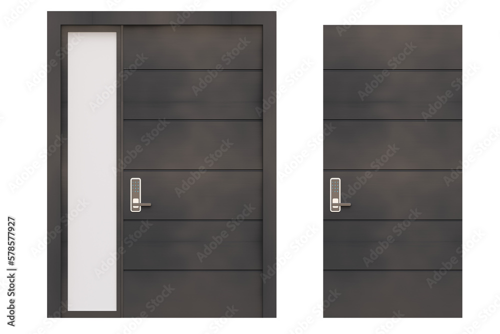 interior doors isolate on a transparent background, interior furniture, 3D illustration, cg render interior doors isolate on a transparent background, interior furniture, 3D illustration, cg render