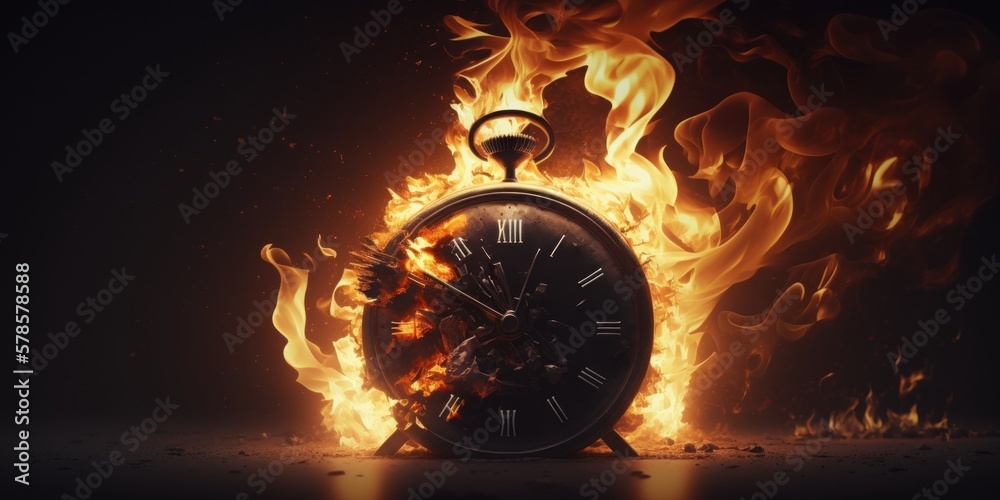 Time crunch, Burning clock working overtime to finish