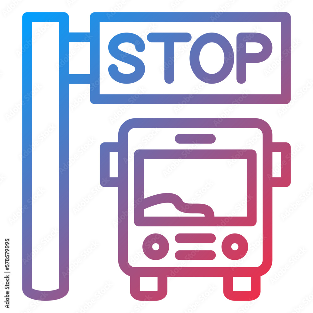 Vector Design Bus Stop Icon Style Vector Design Bus Stop Icon Style