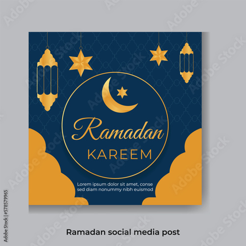 Islamic Ramadan social media post and Suitable for promotion, advertising, sale banner, product, business, food.