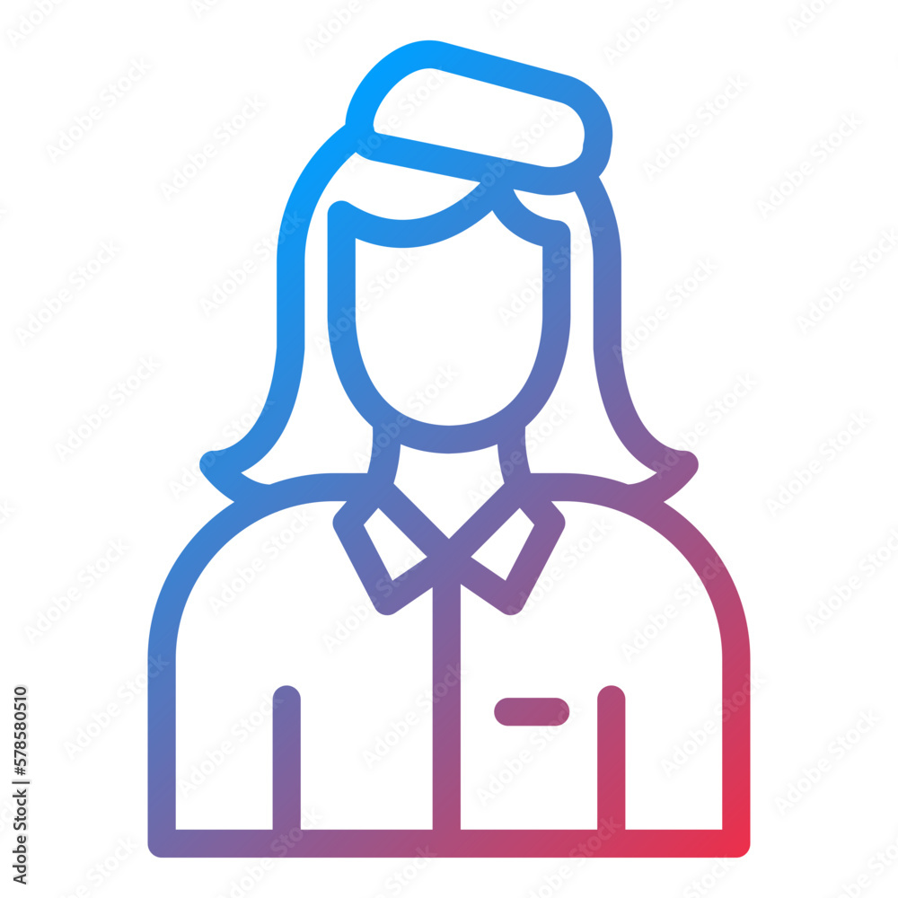 Vector Design Air Hostess Icon Style Vector Design Air Hostess Icon Style