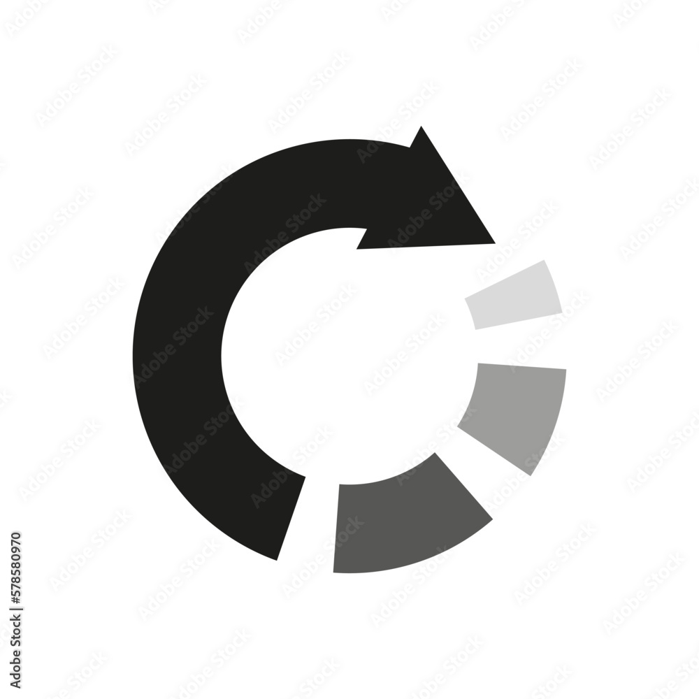 arrow circle. Reload symbol. Vector illustration. arrow circle. Reload symbol. Vector illustration.