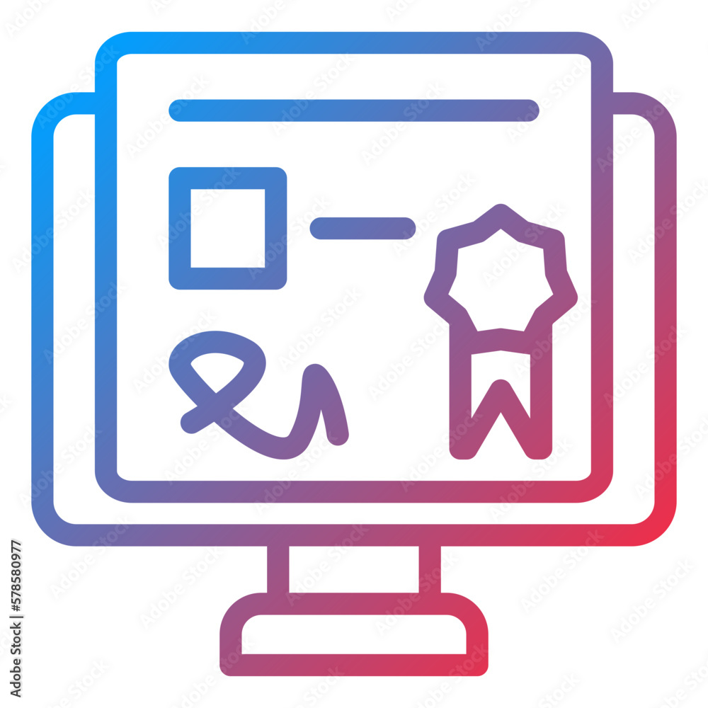 Vector Design Online Certificate Icon Style Vector Design Online Certificate Icon Style