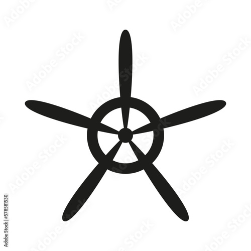 Vintage airplane propeller icon, great design for any purposes. Vector illustration.
