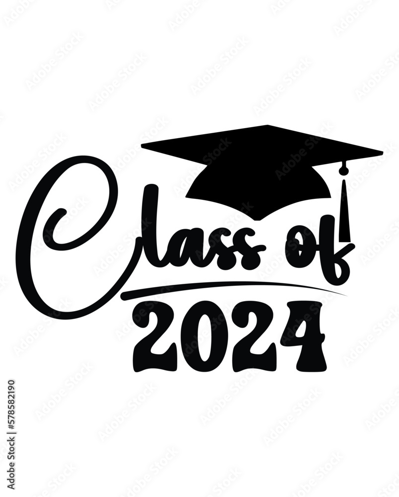 Class of 2024 design เวกเตอร์สต็อก Adobe Stock