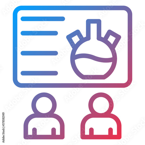 Vector Design Chemistry Seminar Icon Style