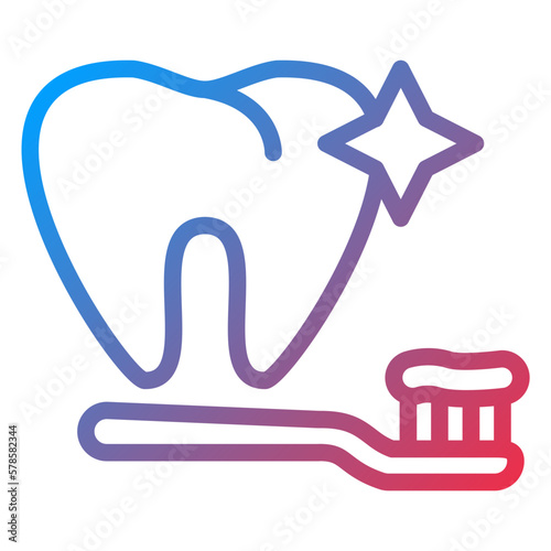 Vector Design Clean Tooth Icon Style