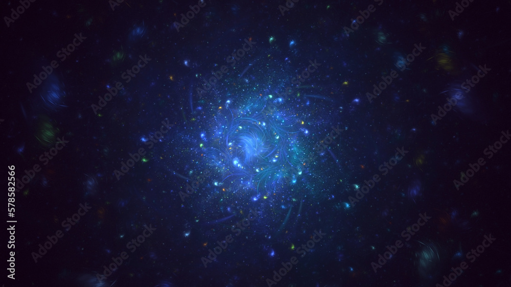 Fototapeta premium 3D rendering abstract multicolor fractal light background
