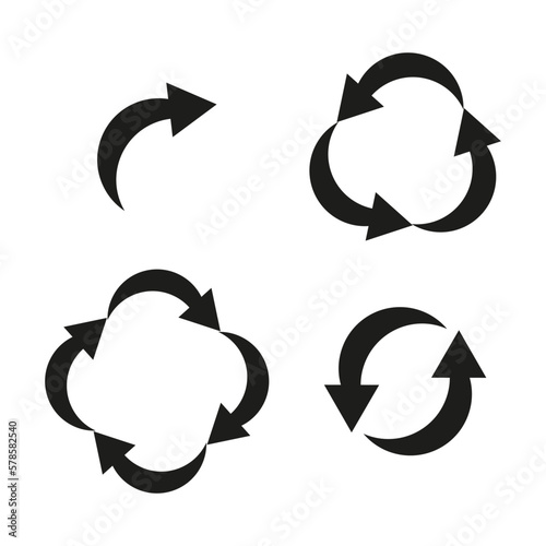 Arrows square. Reload symbol. Vector illustration.