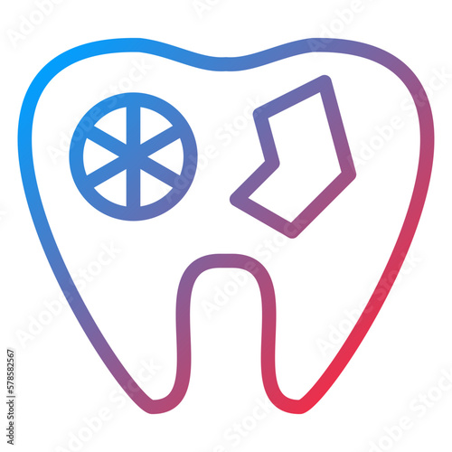 Vector Design Tooth Infection Icon Style