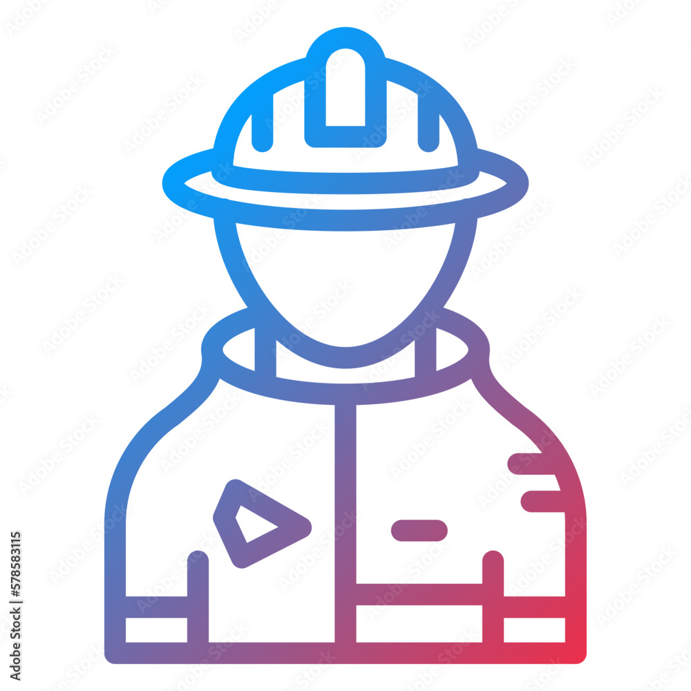 Vector Design Fireman Icon Style Vector Design Fireman Icon Style