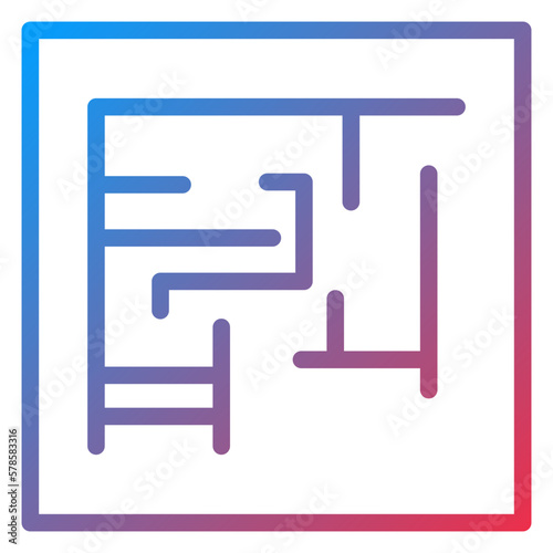 Vector Design Evacuation Plan Icon Style