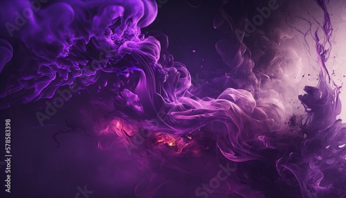Beautiful abstract background with purple smoke texture. Generative ai
