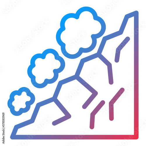 Vector Design Snow Avalanche Icon Style
