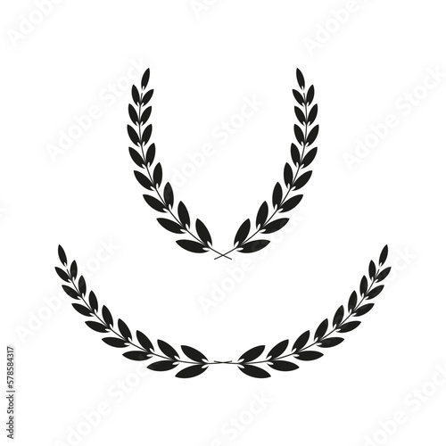 wreath of spikelets. Graphic template. Vector illustration.