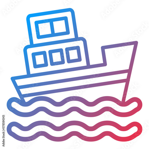 Vector Design Boat Sink Icon Style