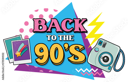 Back to the 90s banner template