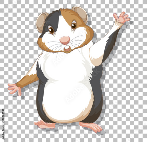 Hamster in cartoon style