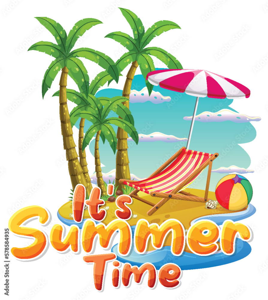 Its summer time logo template