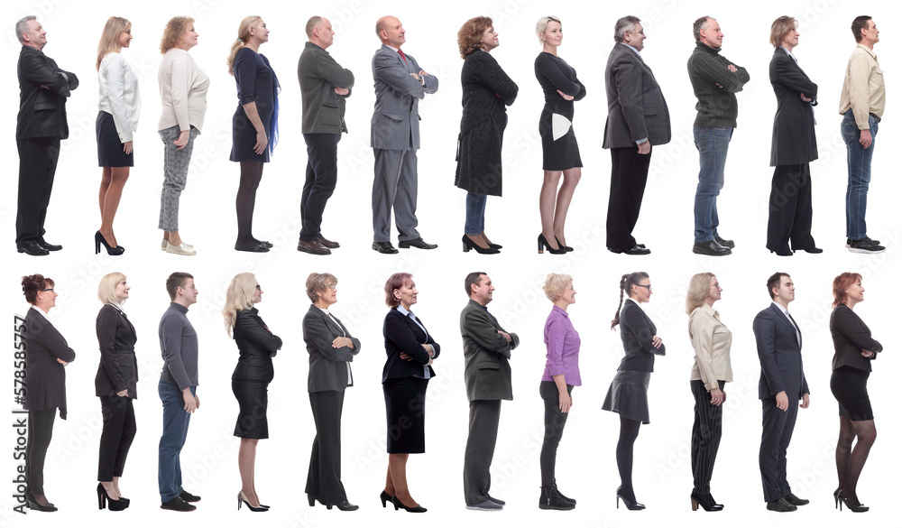 Obraz premium group of successful business people isolated on white