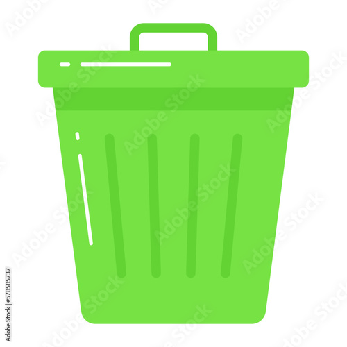 Trash bin vector design, icon of delete in trendy style