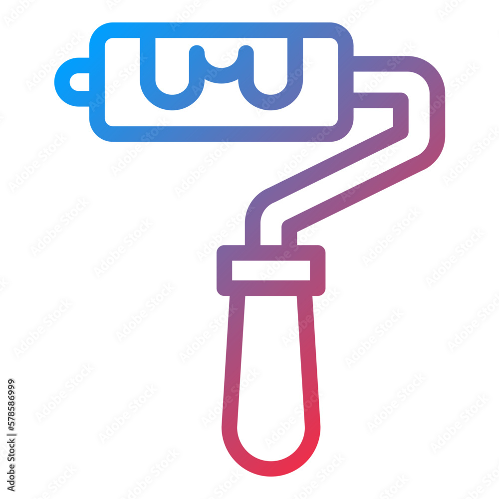 Vector Design Paint Roller Icon Style Vector Design Paint Roller Icon Style