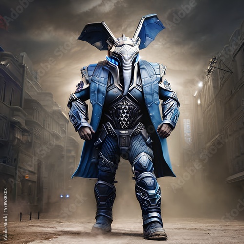 Anthropomorphic cyborg elep...