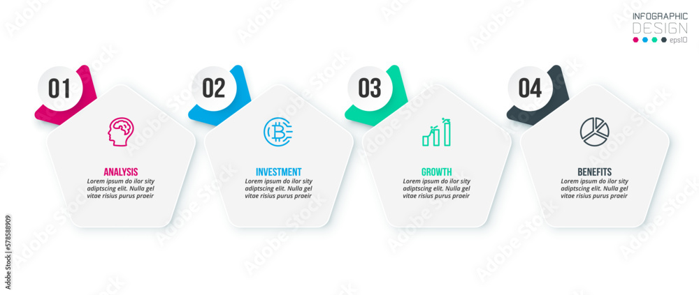 Infographic template business concept with step. Infographic template business concept with step.