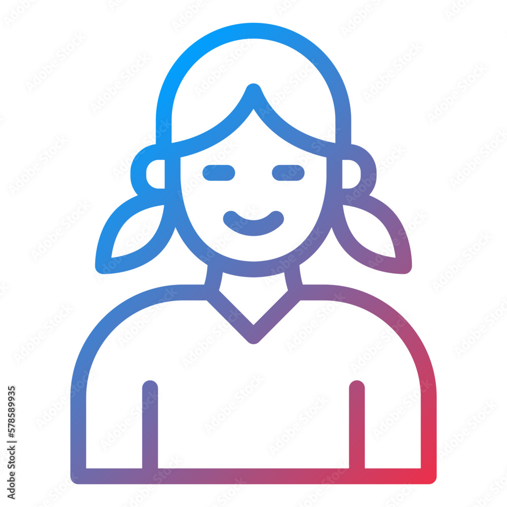 Vector Design Daughter Icon Style Vector Design Daughter Icon Style