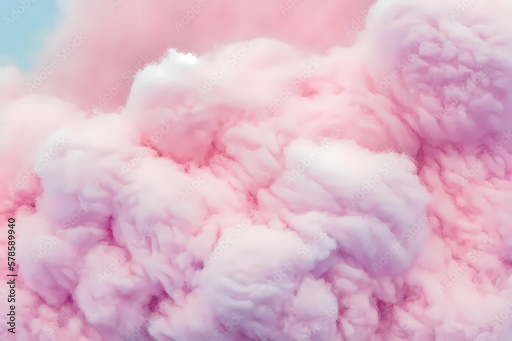Fluffy cotton candy background. Generative ai design. Fluffy cotton candy background. Generative ai design.