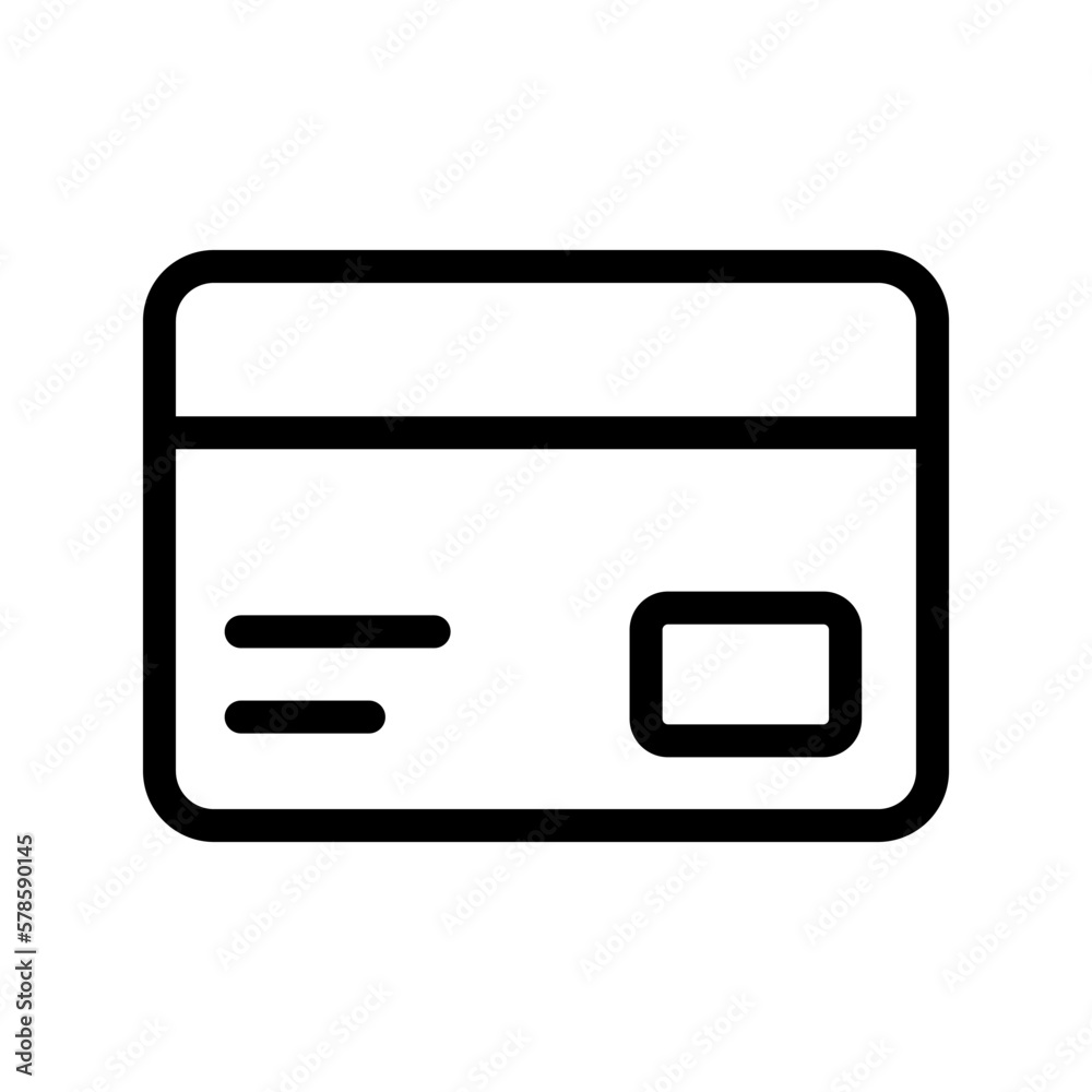 credit card line icon. Simple outline style. payment icon credit card line icon. Simple outline style. payment icon